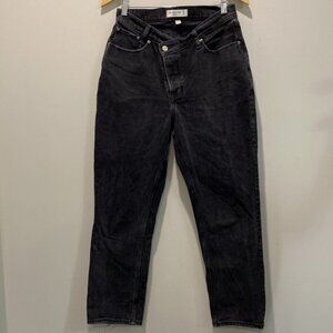 Abercrombie Dad Jean in black with criss crossed waist Size 28